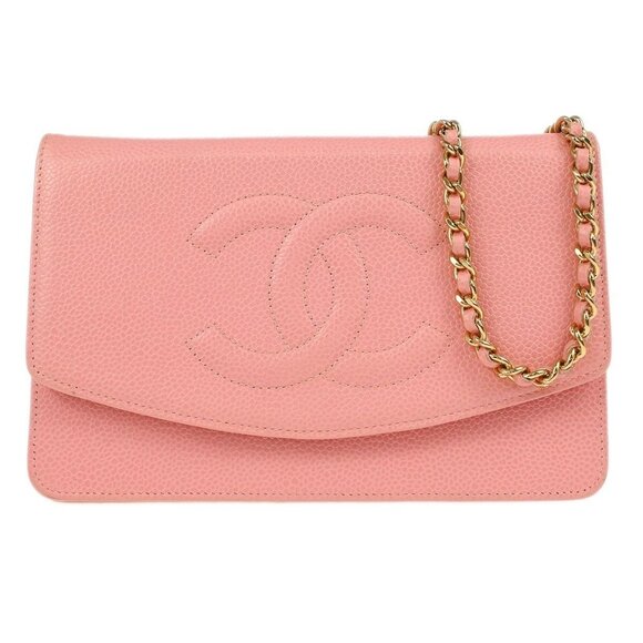 Chanel Pink Calfskin Timeless WOC Chain Shoulder Wallet Bag 184849 - Picture 1 of 7